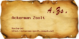 Ackerman Zsolt névjegykártya